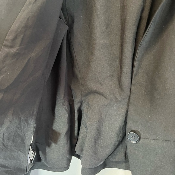 Ann Taylor Single Button Blazer Black Peplum Hem Office Career Wear Size 6 - Picture 9 of 10